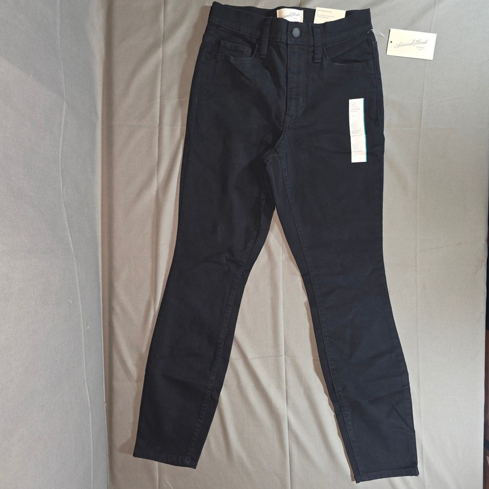 Universal Thread Womens High-Rise Skinny Jeans Stay Black 2S Short W9GYL2 NWT